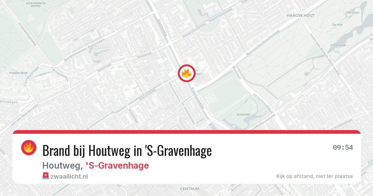 Brand bij Houtweg in 'S-Gravenhage — 24 jun 2026