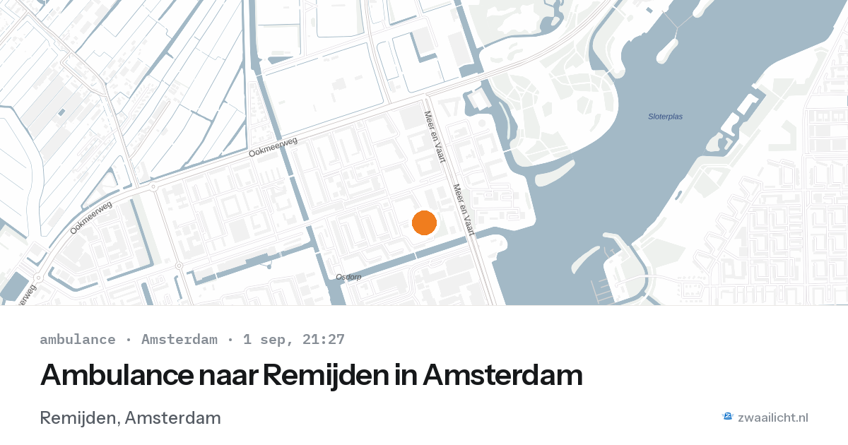 Ambulance naar Remijden in Amsterdam — 1 sep 2026