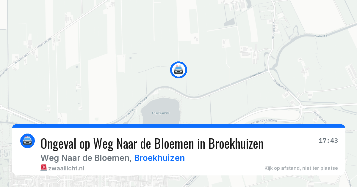 Ongeval op Weg Naar de Bloemen in Broekhuizen — 25 mei 2026