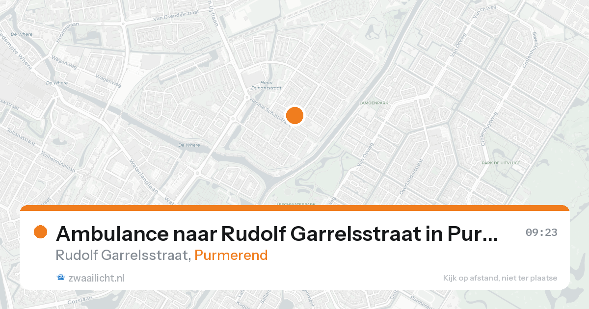 Ambulance naar Rudolf Garrelsstraat in Purmerend — 7 jun 2026