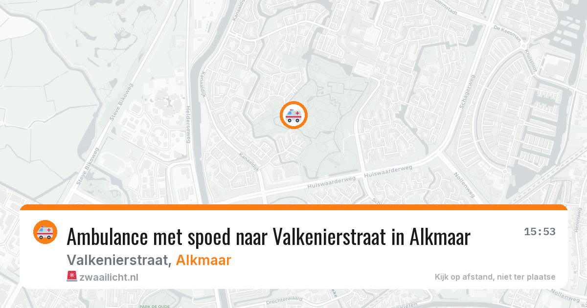 Ambulance met spoed naar Valkenierstraat in Alkmaar — 3 aug 2026