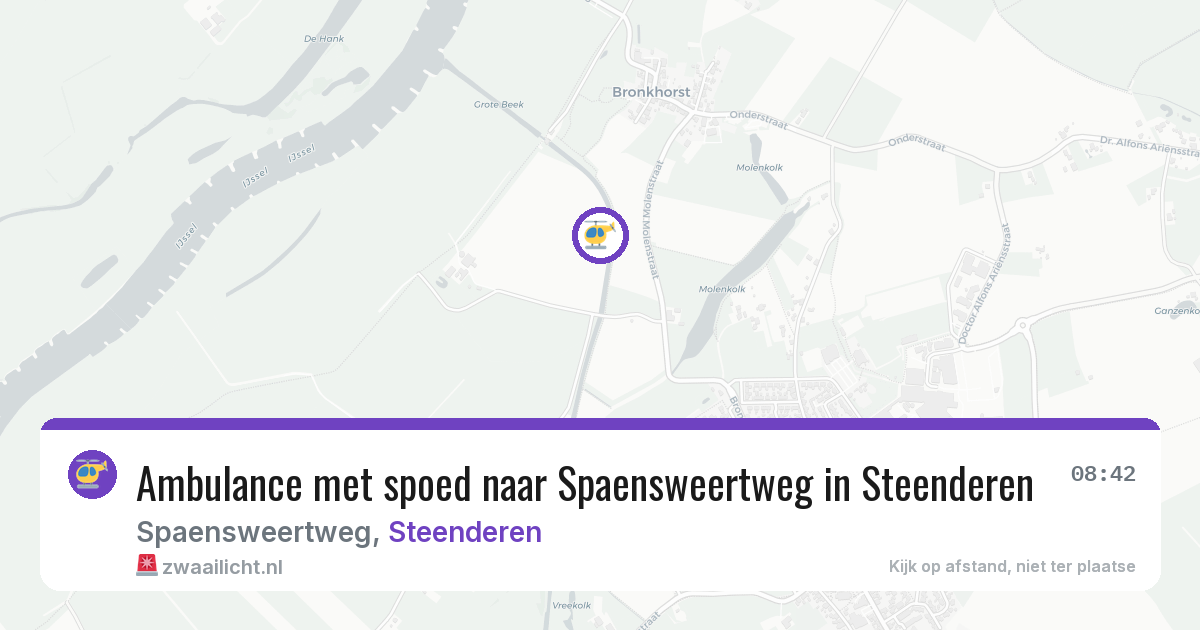 Ambulance met spoed naar Spaensweertweg in Steenderen — 28 jun 2026
