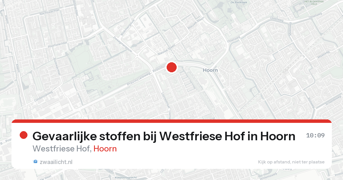 Gevaarlijke stoffen bij Westfriese Hof in Hoorn — 23 mei 2026