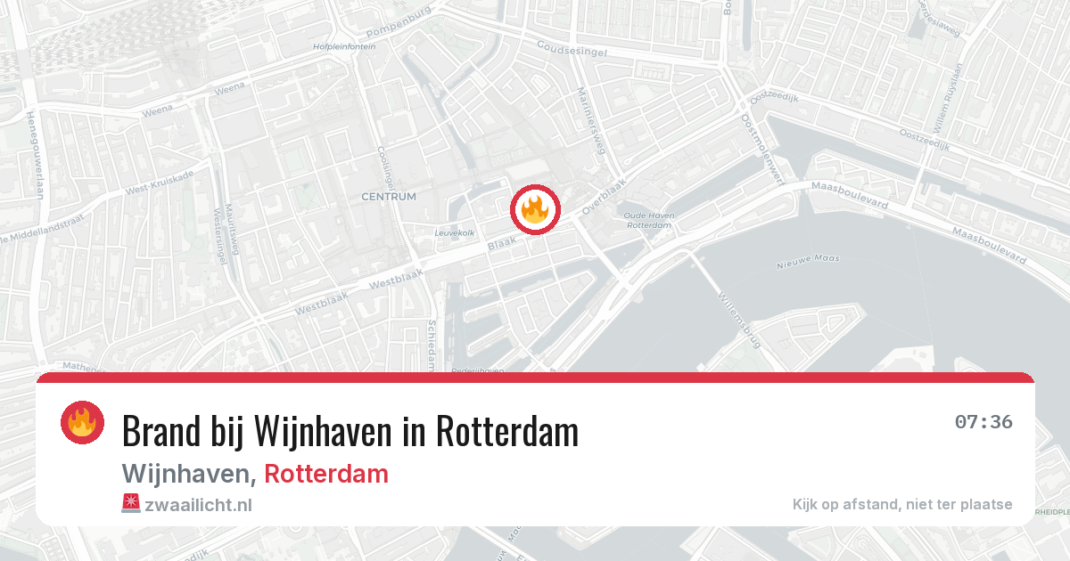 Brand bij Wijnhaven in Rotterdam — 12 mei 2026
