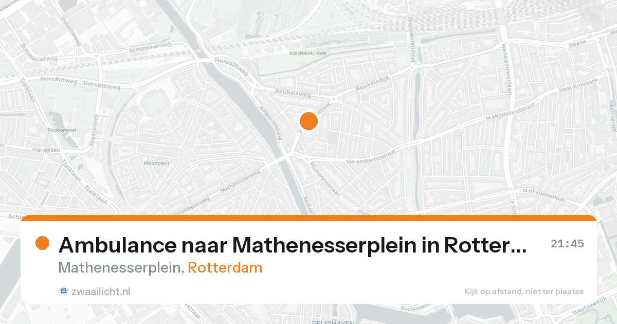 Ambulance naar Mathenesserplein in Rotterdam — 26 mei 2026