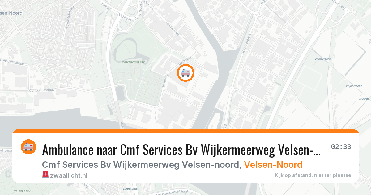 Ambulance naar Cmf Services Bv Wijkermeerweg Velsen-noord in Velsen-Noord — 24 jun 2026