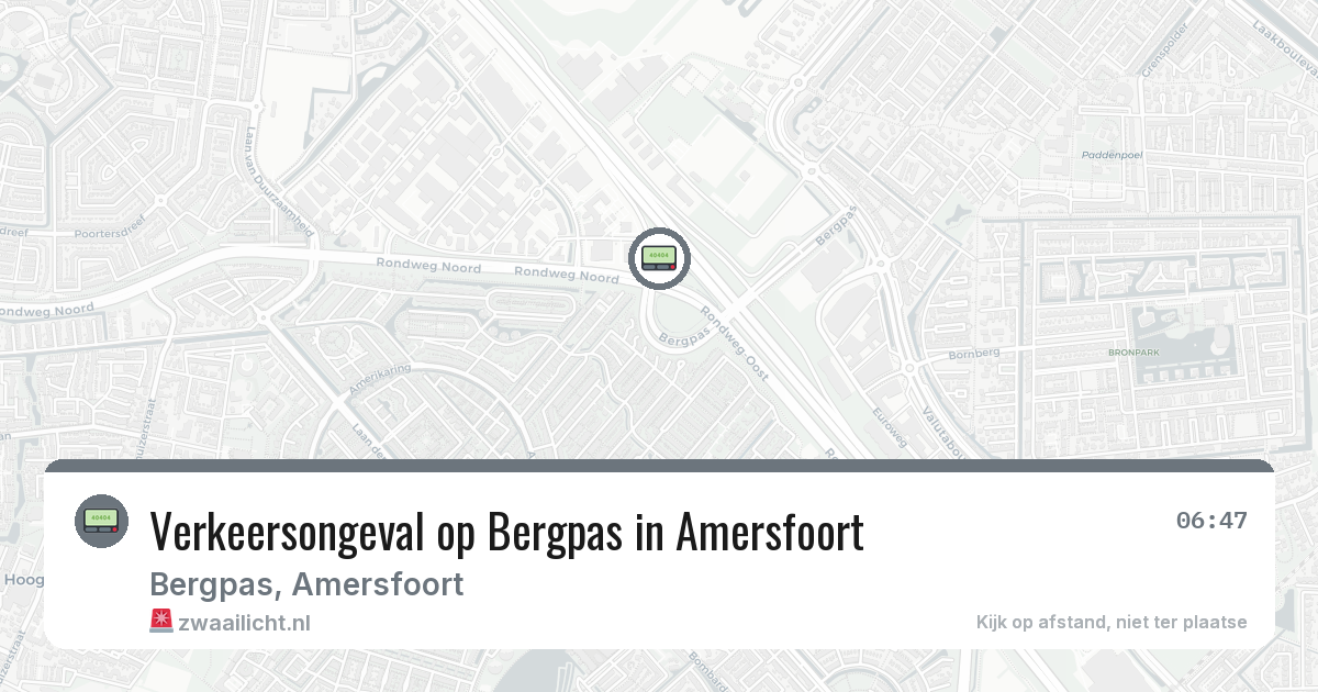 Verkeersongeval op Bergpas in Amersfoort — 29 jan 2026