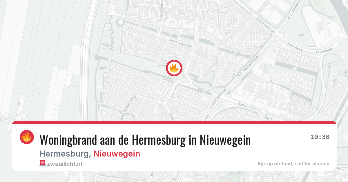 Woningbrand aan de Hermesburg in Nieuwegein — 23 apr 2026