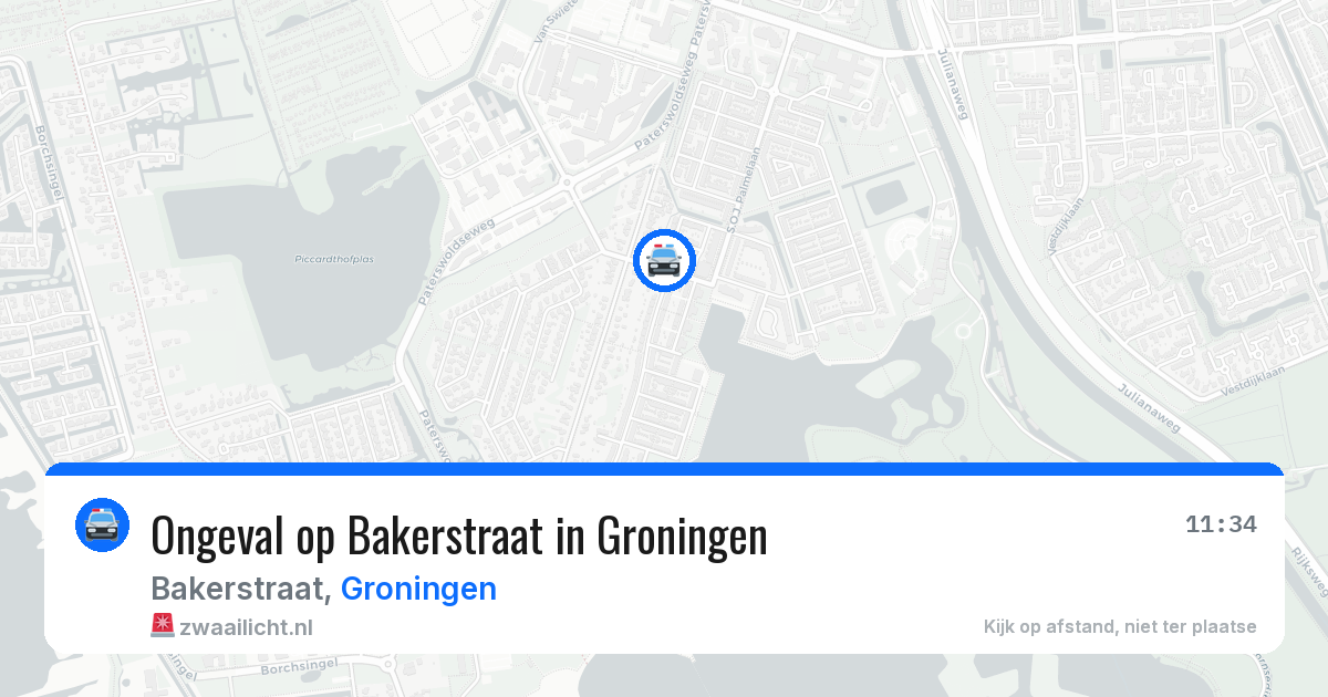 Ongeval op Bakerstraat in Groningen — 12 jun 2026