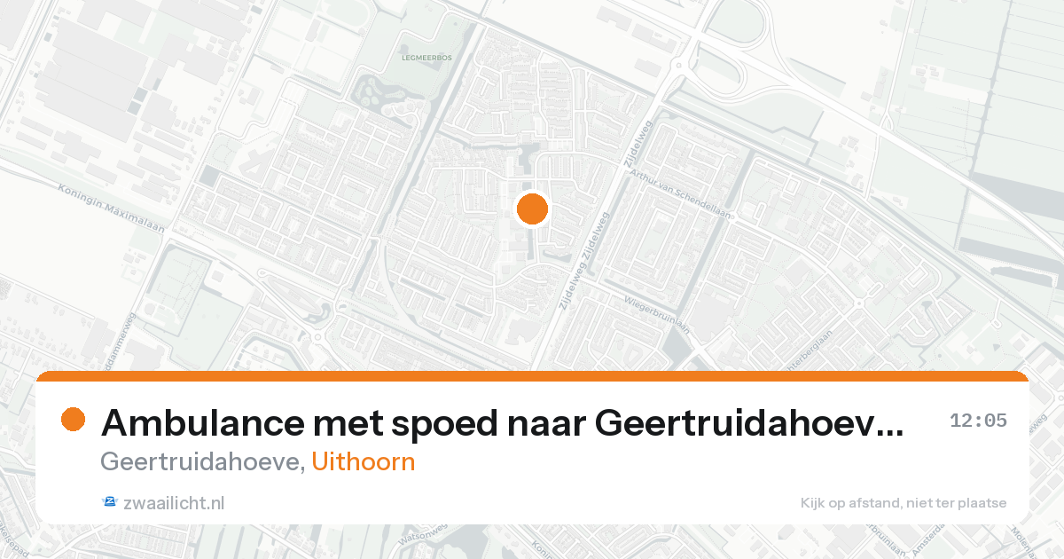 Ambulance met spoed naar Geertruidahoeve in Uithoorn — 9 jun 2026