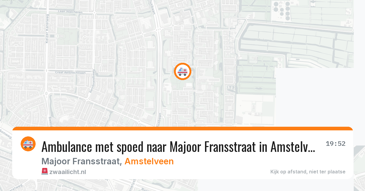 Ambulance met spoed naar Majoor Fransstraat in Amstelveen — 2 jun 2026