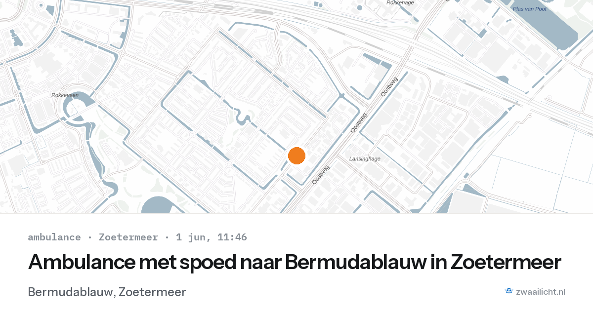 Ambulance met spoed naar Bermudablauw in Zoetermeer — 1 jun 2026