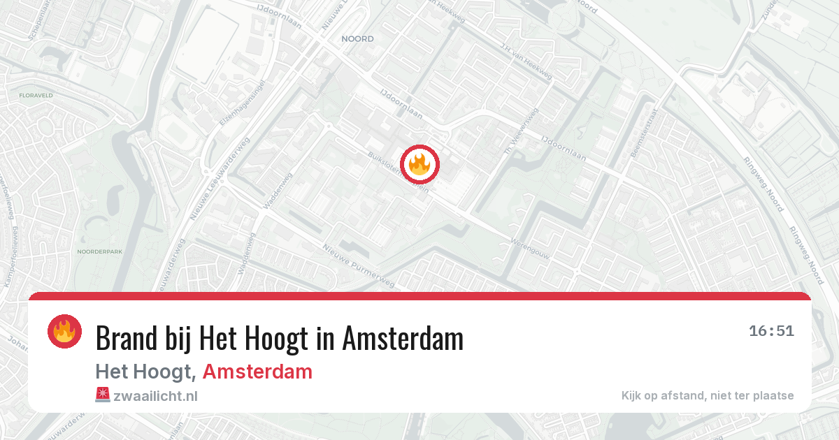 Brand bij Het Hoogt in Amsterdam — 25 mei 2026