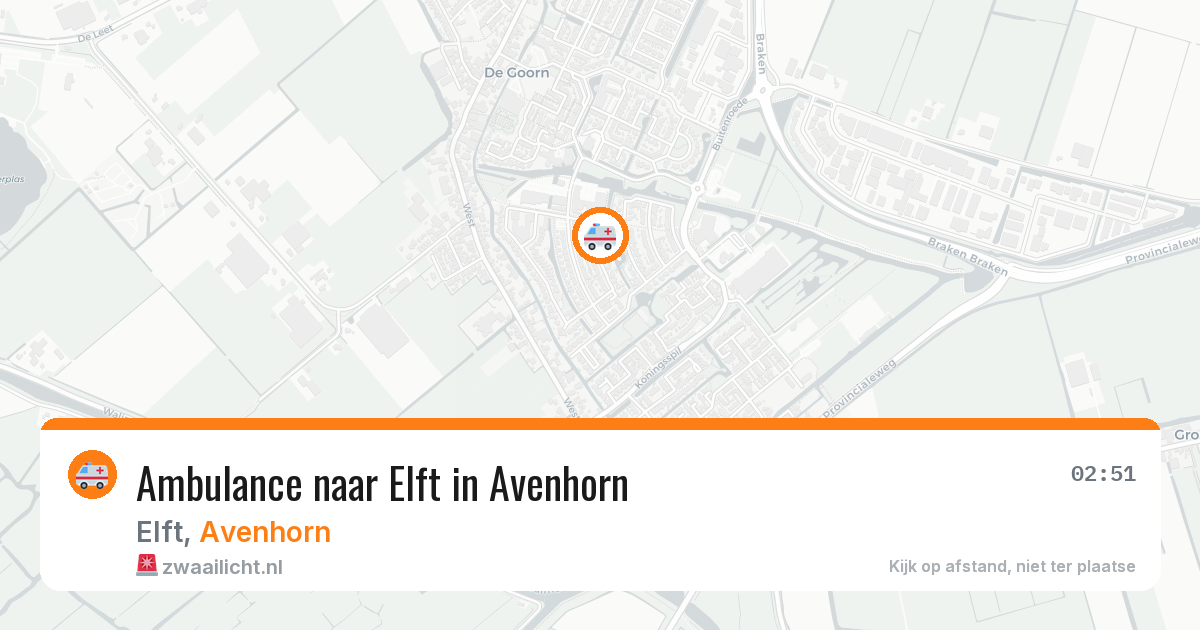 Ambulance naar Elft in Avenhorn — 14 jul 2026