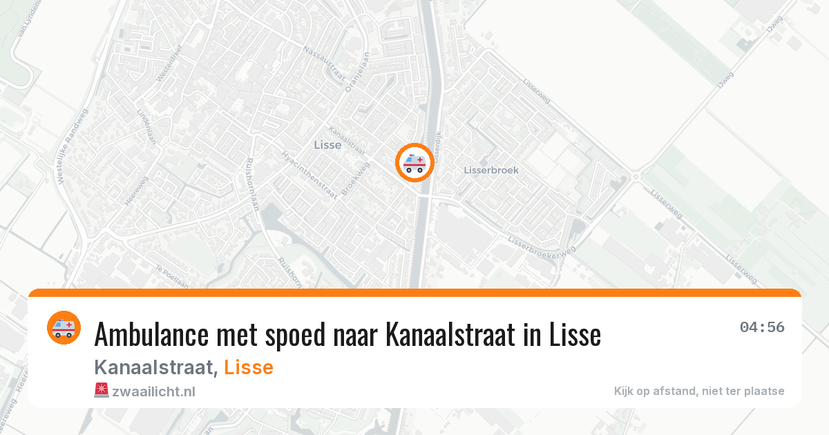 Ambulance met spoed naar Kanaalstraat in Lisse — 1 aug 2026