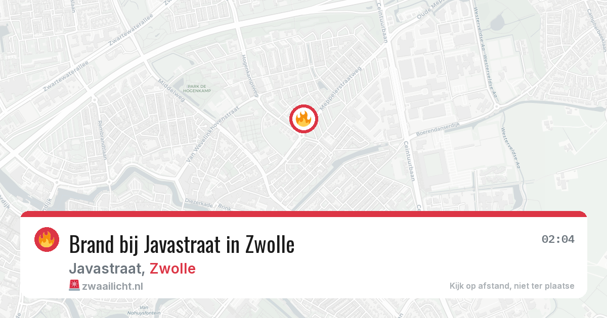 Brand bij Javastraat in Zwolle — 6 jul 2026