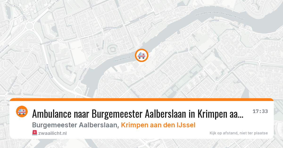 Ambulance naar Burgemeester Aalberslaan in Krimpen aan den IJssel — 12 jun 2026