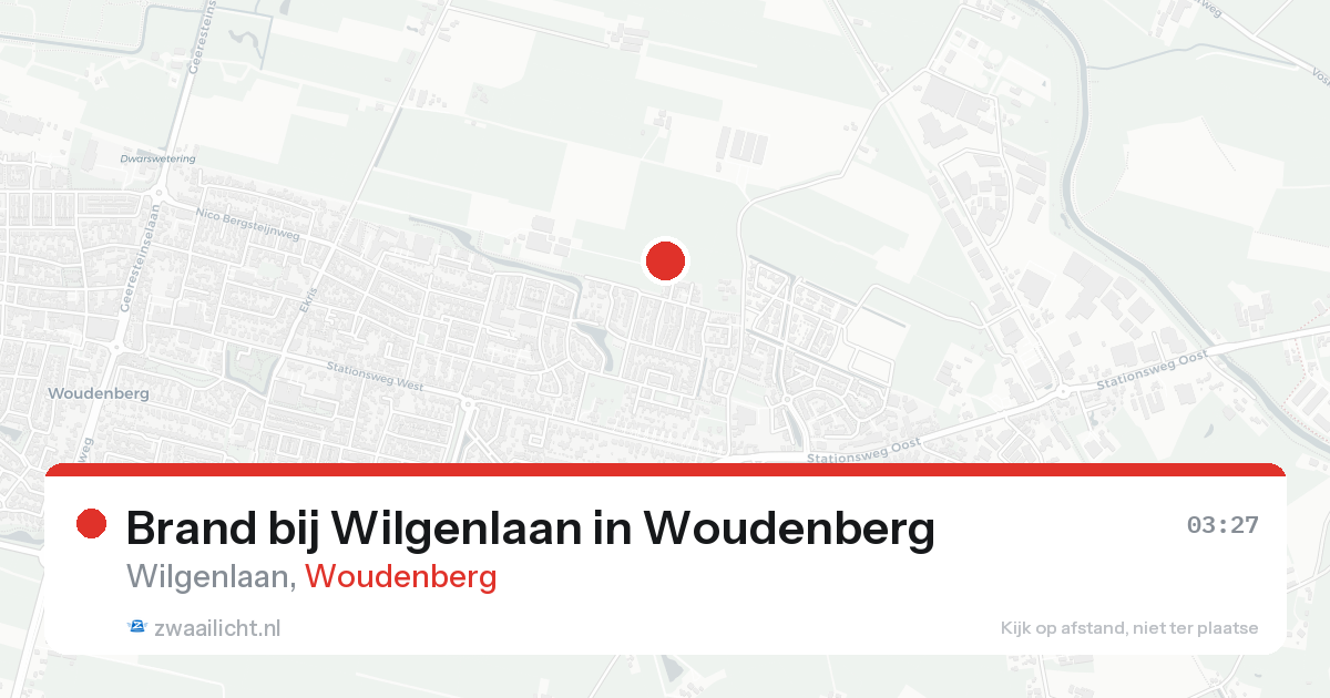 Brand bij Wilgenlaan in Woudenberg — 23 aug 2026