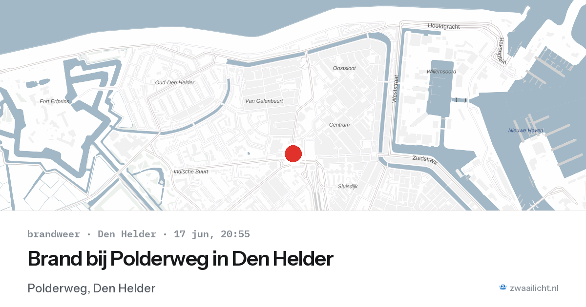 Brand bij Polderweg in Den Helder — 17 jun 2026