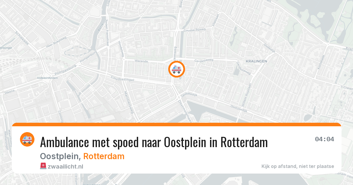 Ambulance met spoed naar Oostplein in Rotterdam — 29 mei 2026