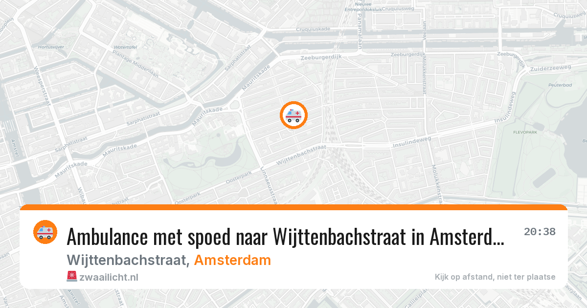 Ambulance met spoed naar Wijttenbachstraat in Amsterdam — 25 apr 2026