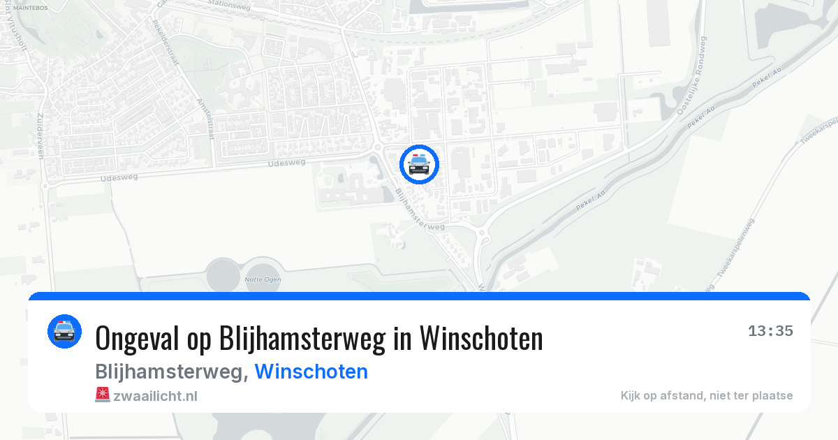 Ongeval op Blijhamsterweg in Winschoten — 29 apr 2026