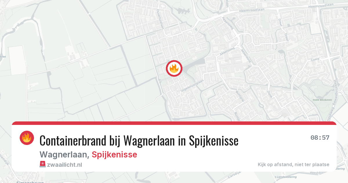 Containerbrand bij Wagnerlaan in Spijkenisse — 25 mei 2026