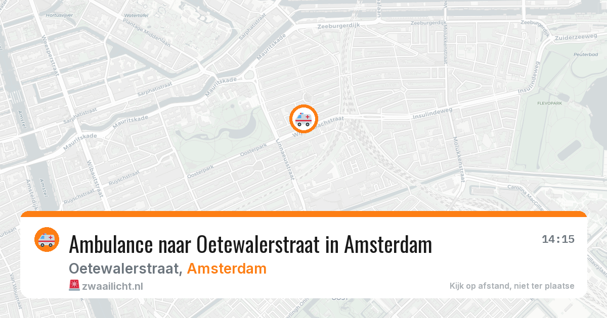 Ambulance naar Oetewalerstraat in Amsterdam — 7 aug 2026