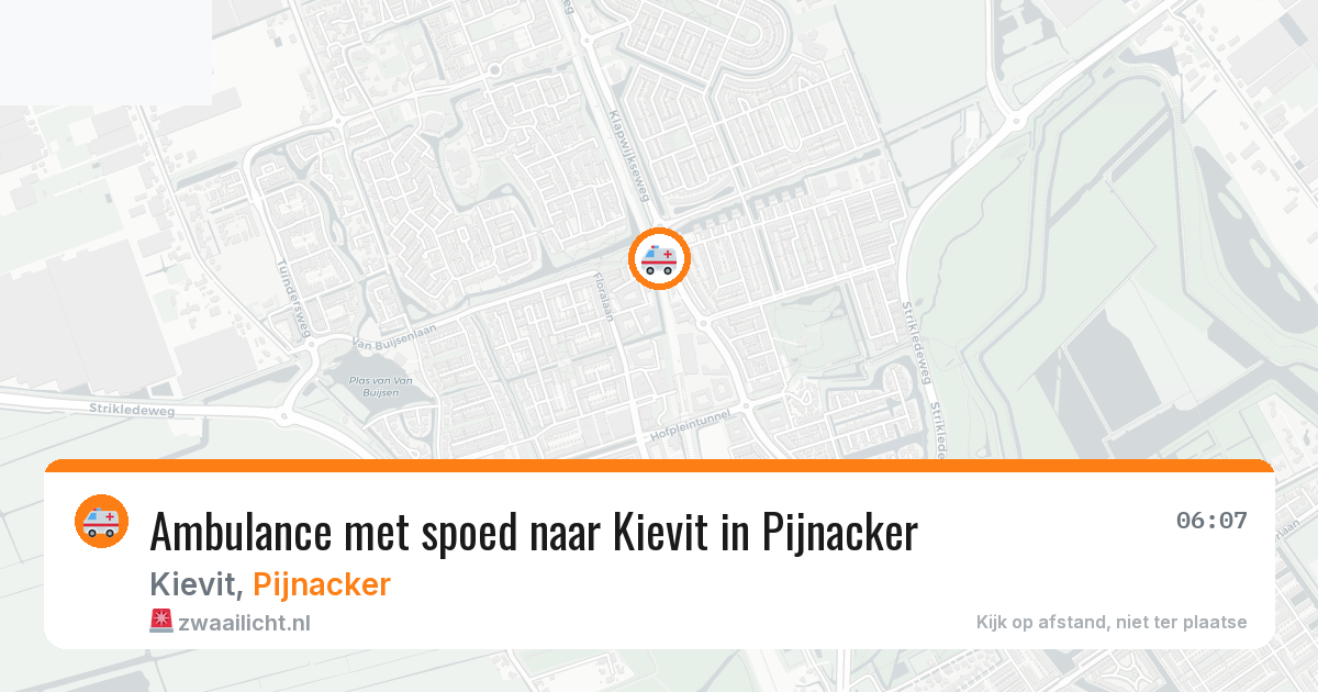 Ambulance met spoed naar Kievit in Pijnacker — 6 jul 2026