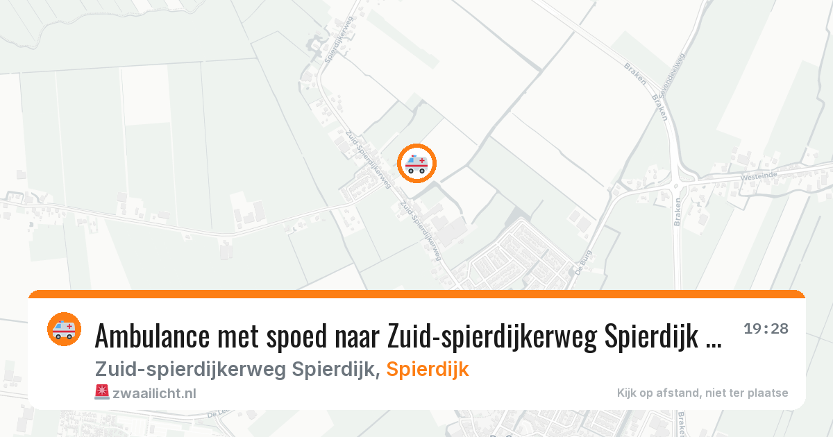 Ambulance met spoed naar Zuid-spierdijkerweg Spierdijk in Spierdijk — 26 jul 2026