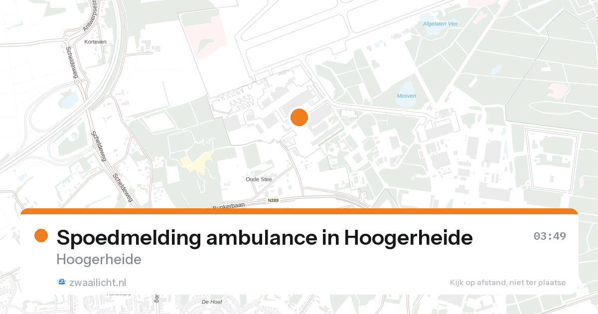 Spoedmelding ambulance in Hoogerheide — 27 aug 2026