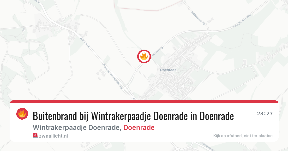 Buitenbrand bij Wintrakerpaadje Doenrade in Doenrade — 7 mei 2026