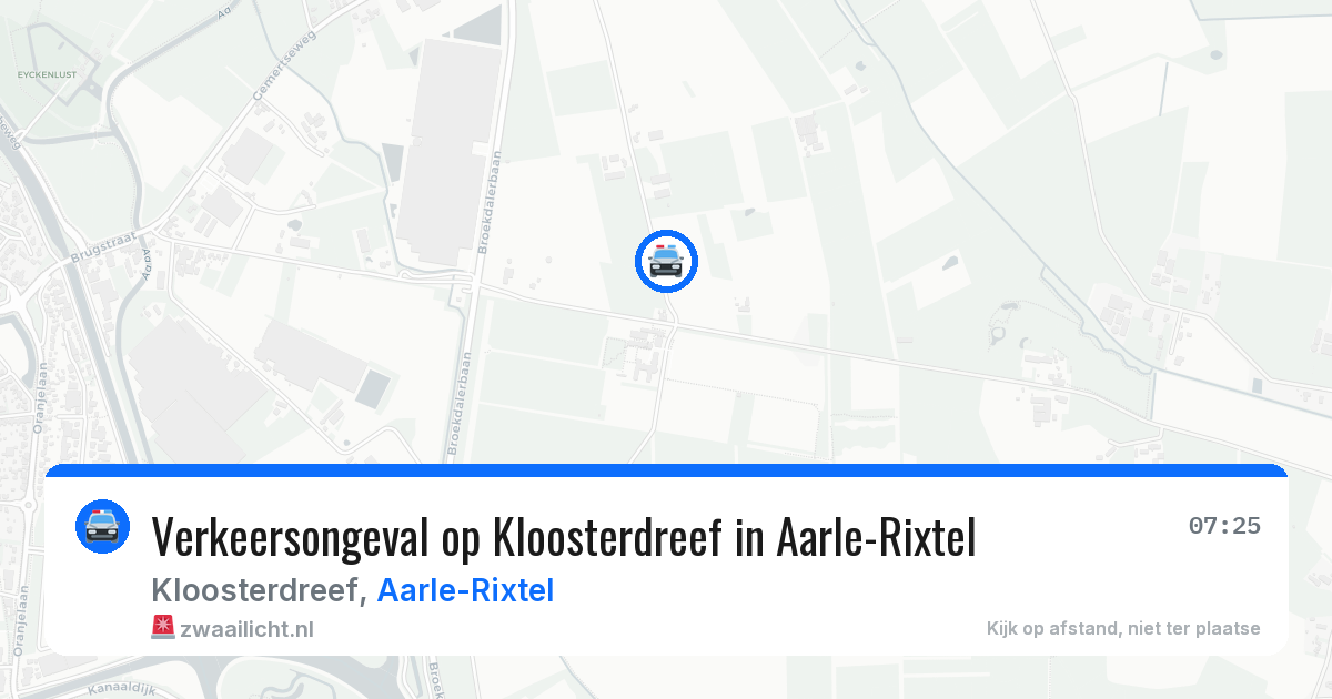 Verkeersongeval op Kloosterdreef in Aarle-Rixtel — 10 jun 2026