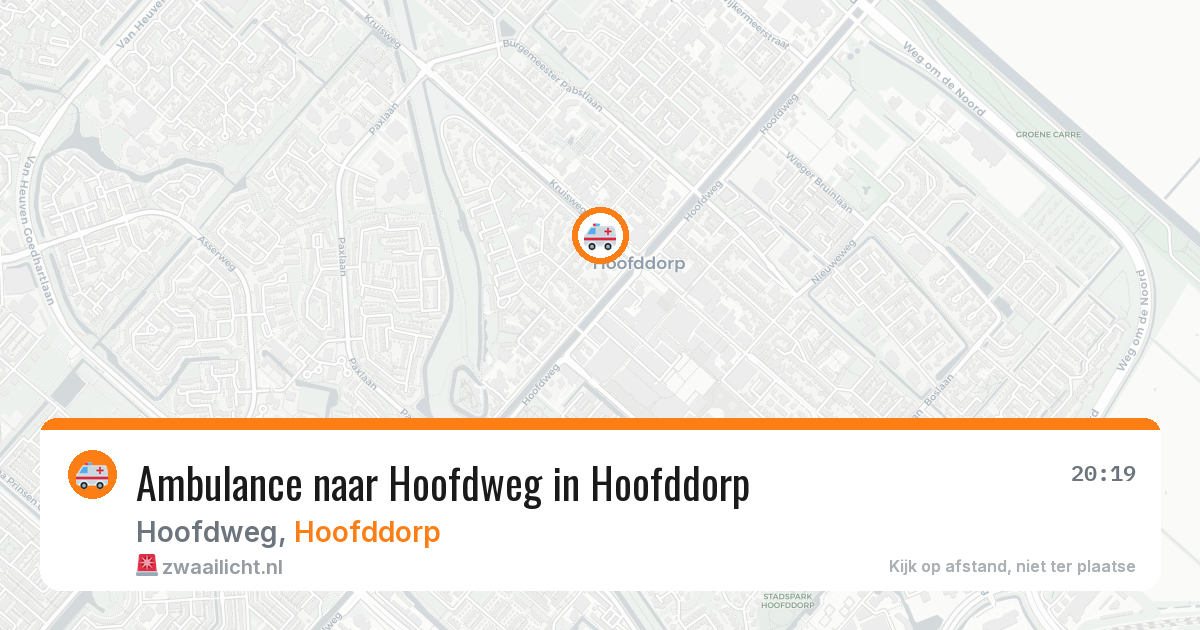 Ambulance naar Hoofdweg in Hoofddorp — 14 aug 2026