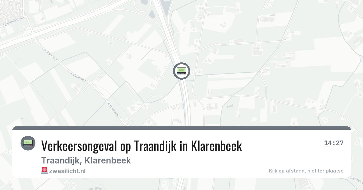Verkeersongeval op Traandijk in Klarenbeek — 8 mrt 2026