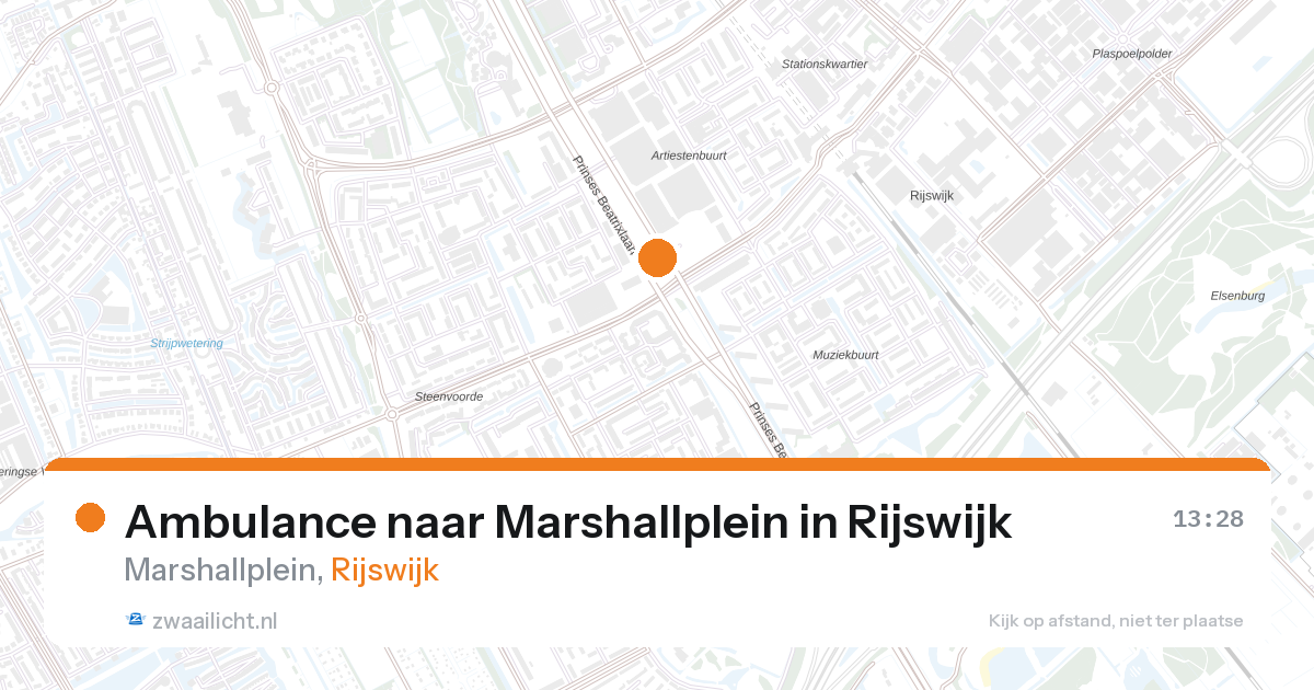 Ambulance naar Marshallplein in Rijswijk — 27 aug 2026