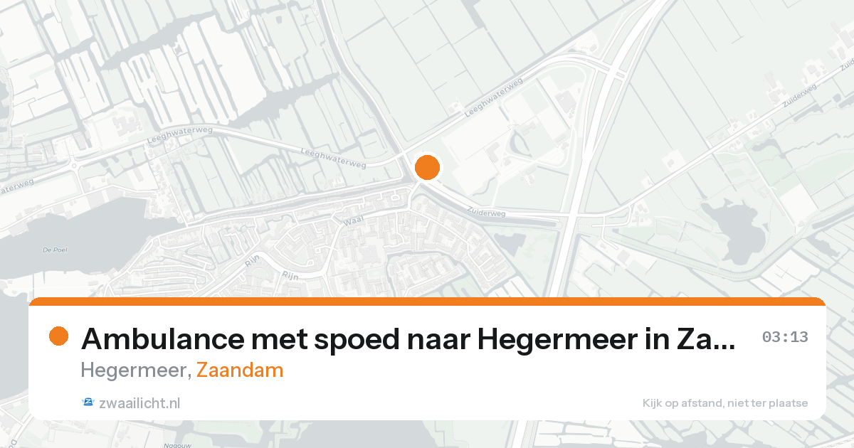 Ambulance met spoed naar Hegermeer in Zaandam — 8 feb 2026