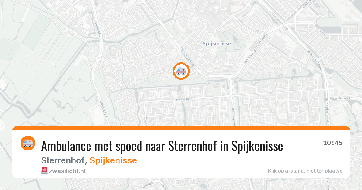 Ambulance met spoed naar Sterrenhof in Spijkenisse — 29 jul 2026