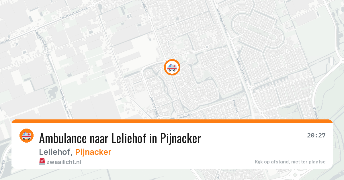 Ambulance naar Leliehof in Pijnacker — 31 mei 2026