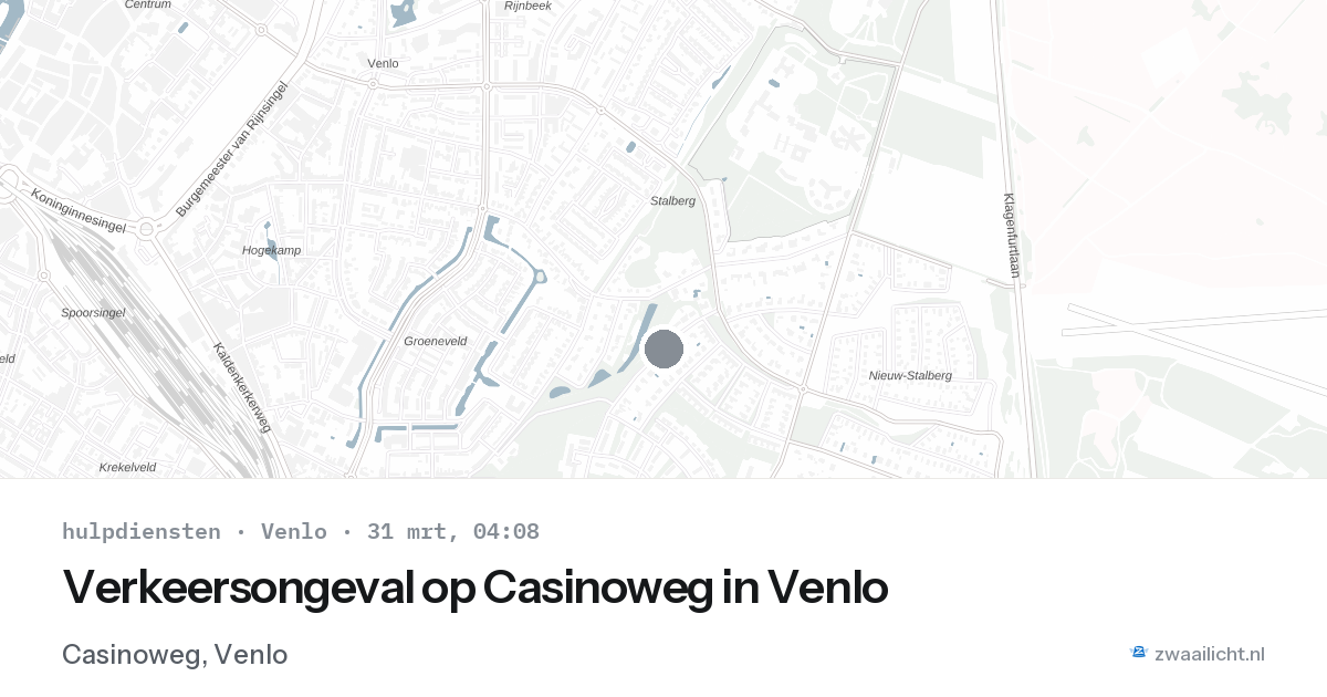 Verkeersongeval op Casinoweg in Venlo — 31 mrt 2026