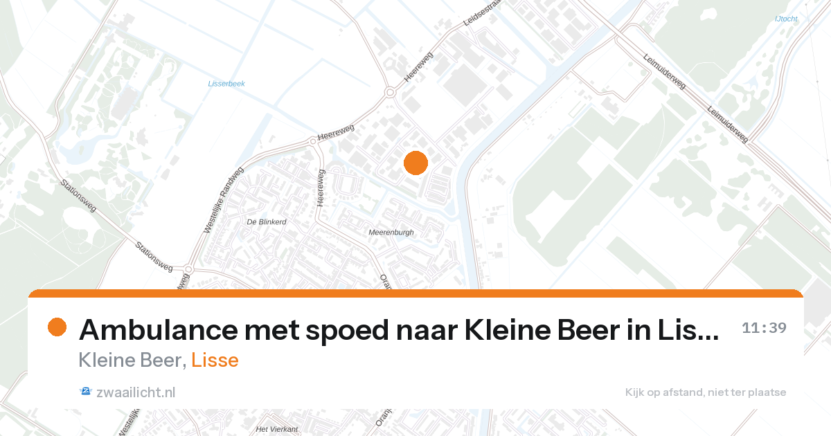 Ambulance met spoed naar Kleine Beer in Lisse — 28 aug 2026