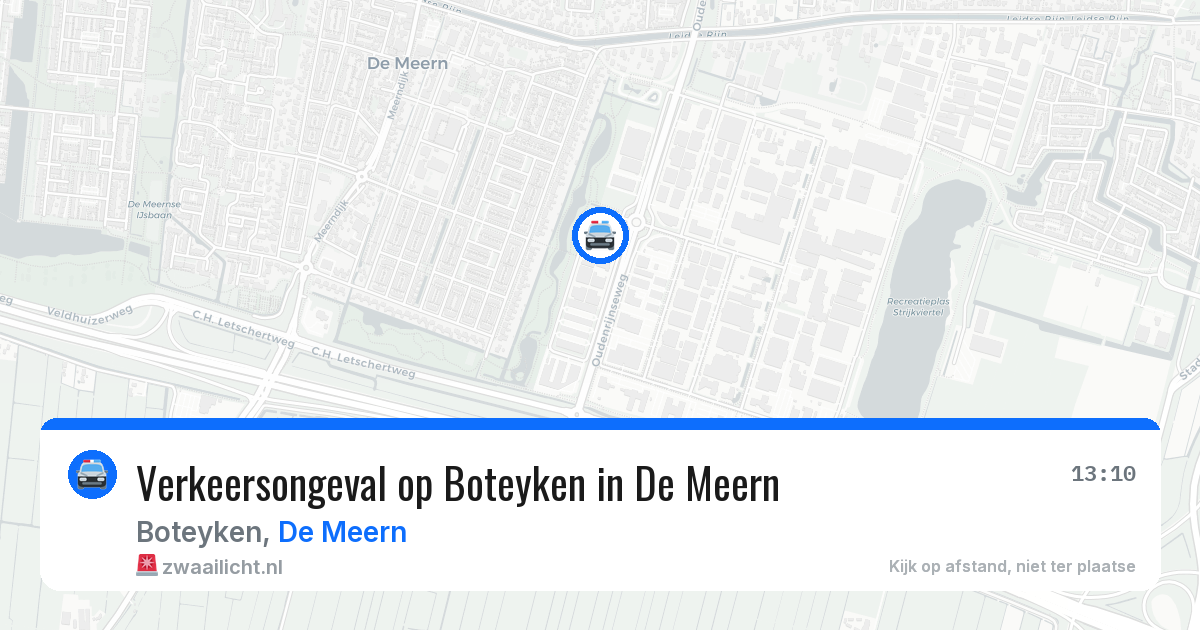 Verkeersongeval op Boteyken in De Meern — 22 jun 2026