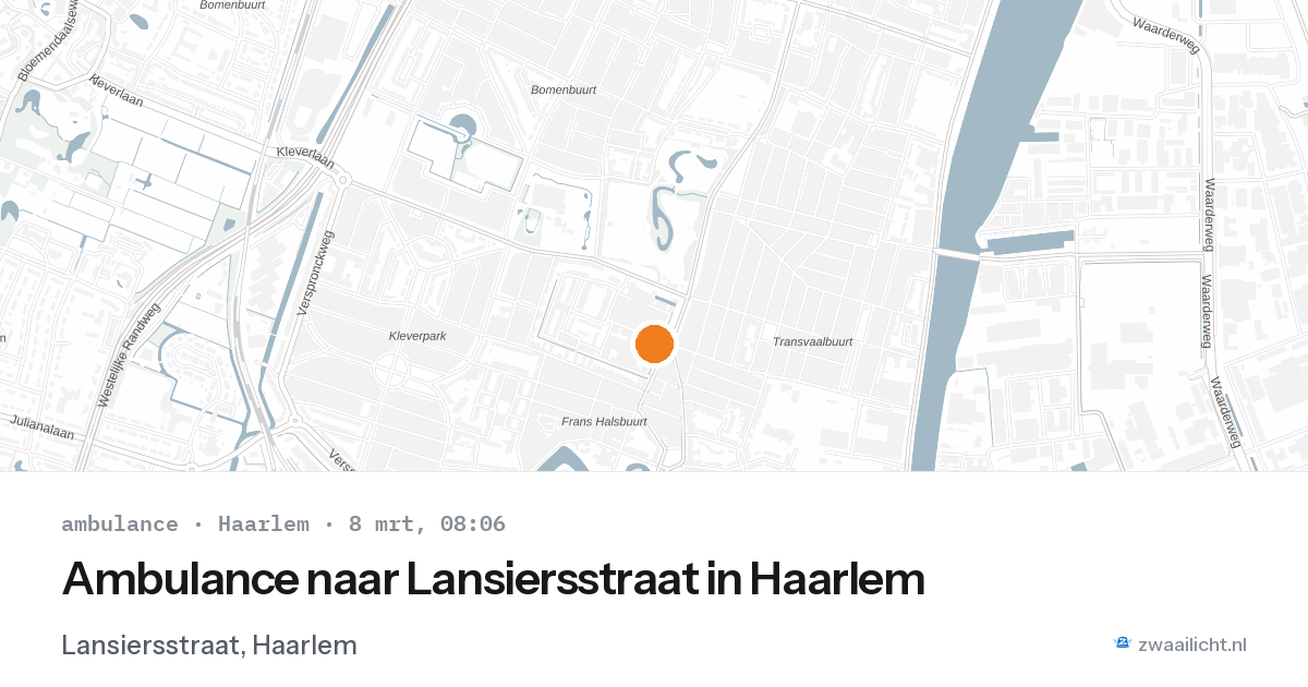 Ambulance naar Lansiersstraat in Haarlem — 8 mrt 2026
