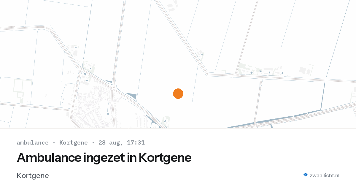 Ambulance ingezet in Kortgene — 28 aug 2026