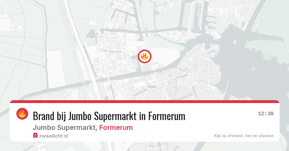 Brand bij Jumbo Supermarkt in Formerum — 30 apr 2026
