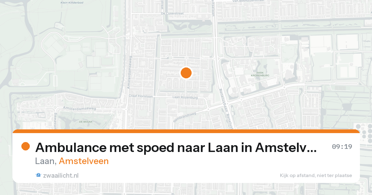 Ambulance met spoed naar Laan in Amstelveen — 26 aug 2026