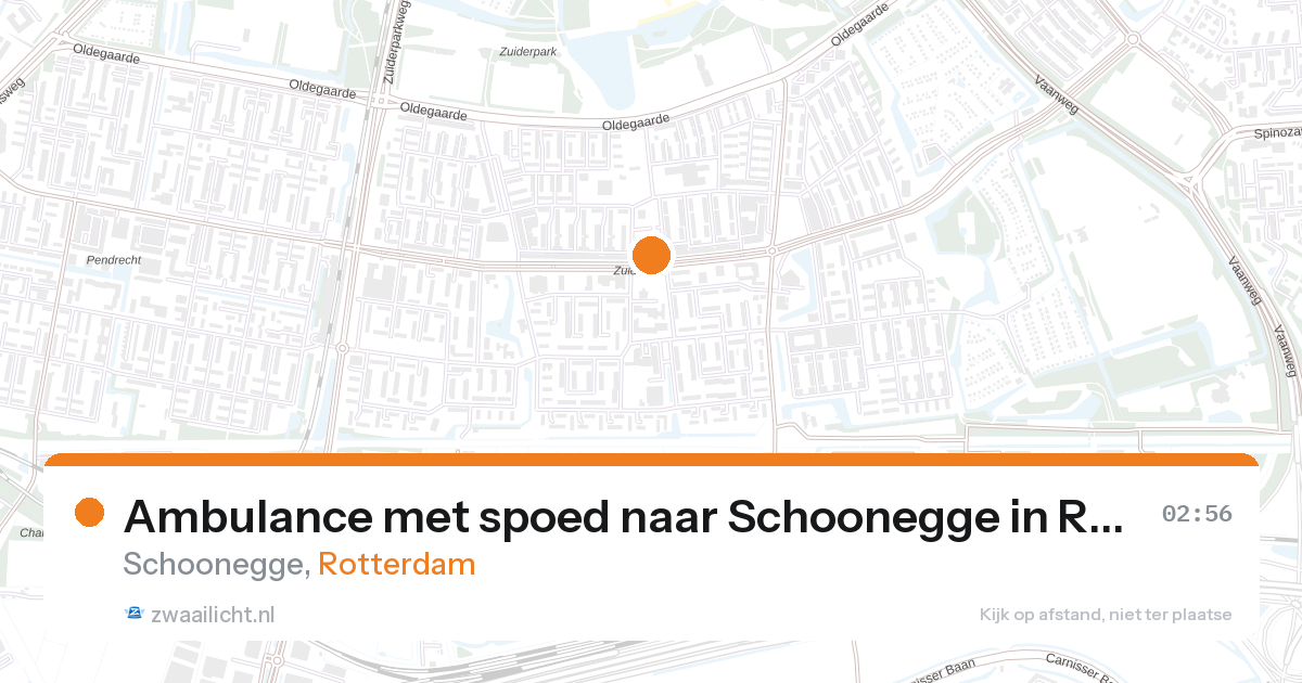 Ambulance met spoed naar Schoonegge in Rotterdam — 28 aug 2026