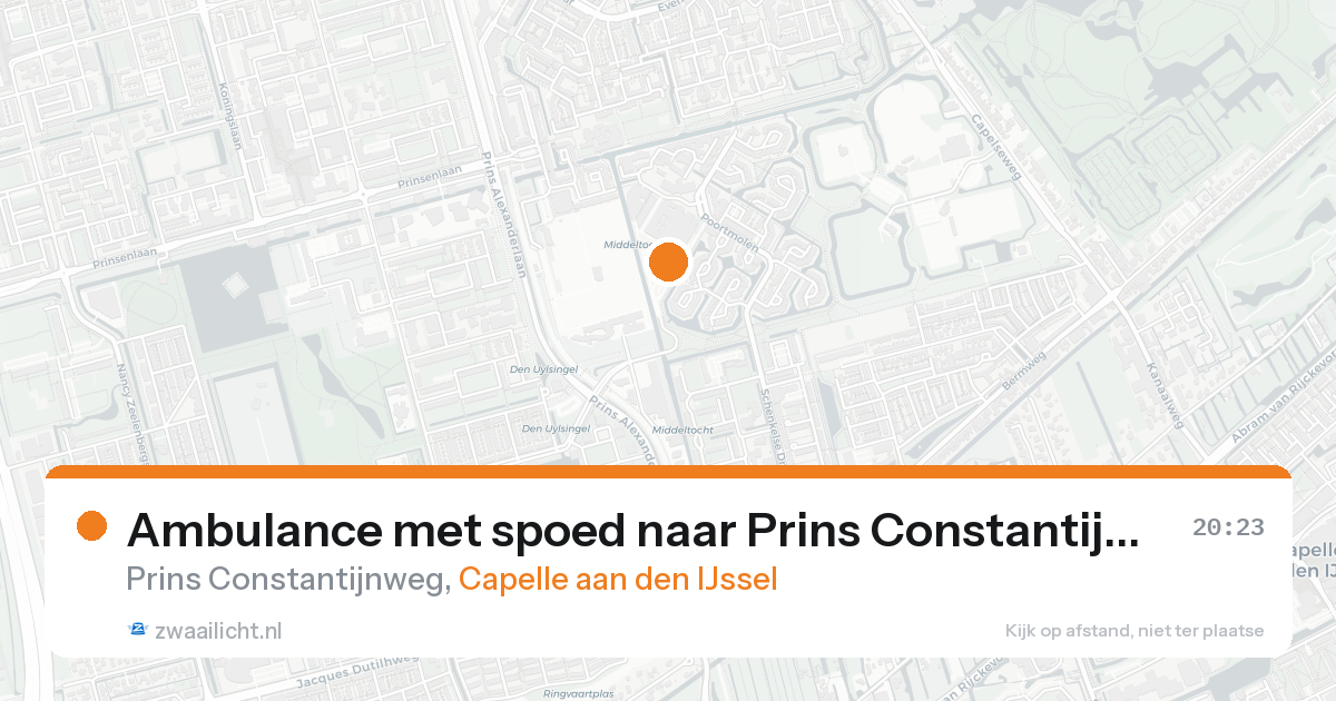 Ambulance met spoed naar Prins Constantijnweg in Capelle aan den IJssel — 12 jul 2026