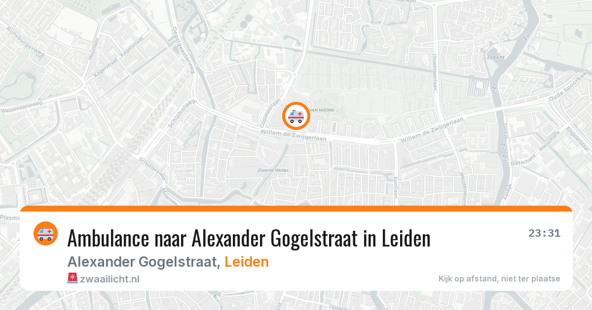 Ambulance naar Alexander Gogelstraat in Leiden — 29 jul 2026