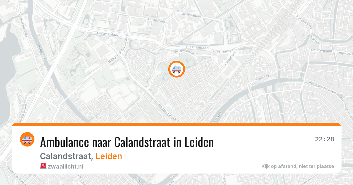 Ambulance naar Calandstraat in Leiden — 6 jun 2026